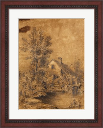 Framed La Lezarde shores, 1856 Print