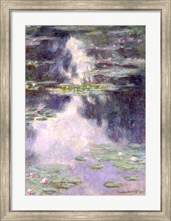 Framed Pond with Water Lilies, 1907 Print