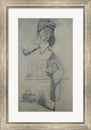Framed Scotsman with a Pipe, 1857 Print