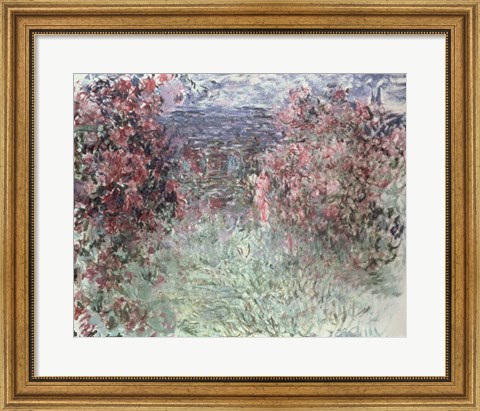 Framed Garden at Giverny Print