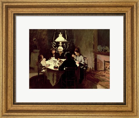 Framed Dinner, 1868-9 Print