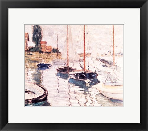 Framed Sailboats on the Seine Print