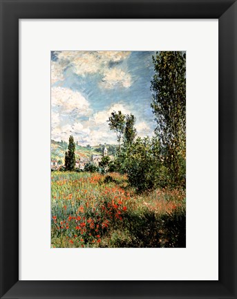 Framed Path through the Poppies, Ile Saint-Martin, Vetheuil, 1880 Print