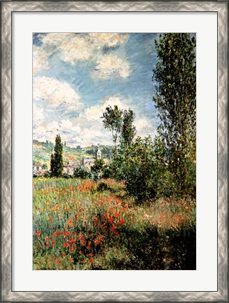 Framed Path through the Poppies, Ile Saint-Martin, Vetheuil, 1880 Print