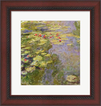Framed Waterlily Pond, 1917-19 Print