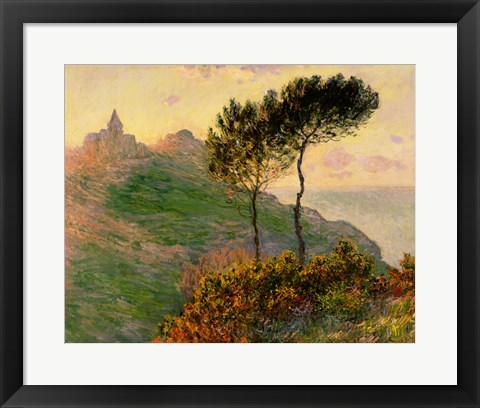 Framed Church at Varengeville, 1882 Print