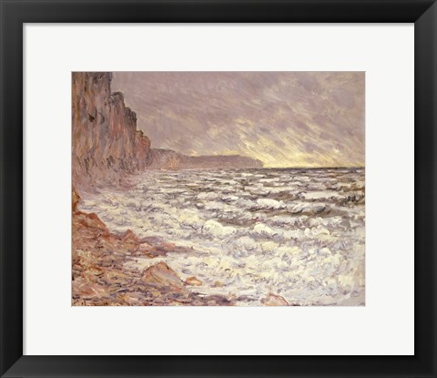 Framed Sea at Fecamp, 1881 Print