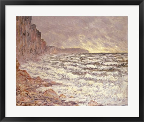 Framed Sea at Fecamp, 1881 Print