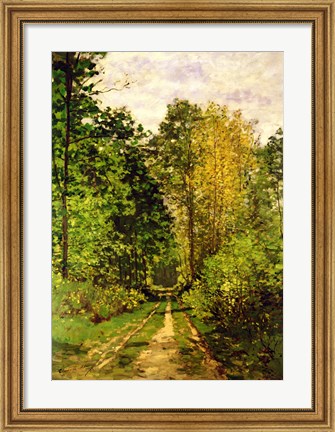 Framed Wooded Path, 1865 Print