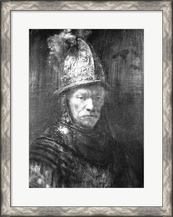 Framed Portrait of a Man with a Golden Helmet, 1648 Print