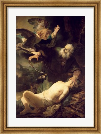 Framed Sacrifice of Abraham, 1635 Print