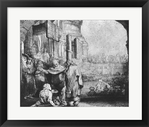 Framed St. Peter and St. John at the Entrance to the Temple, 1649 Print