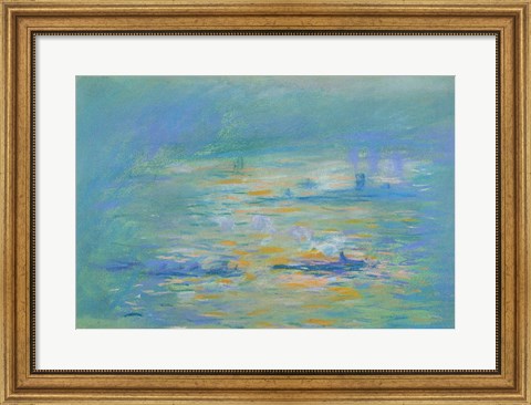 Framed Tugboats on the River Thames Print