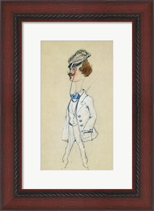 Framed Young Man with a Monocle, 1857 Print