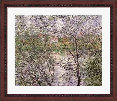 Framed Banks of the Seine or, Spring through the Trees Print