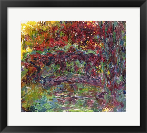 Framed Japanese Bridge at Giverny - abstract Print