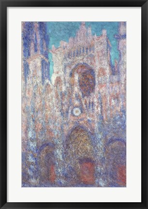 Framed Rouen Cathedral in the Setting Sun Print