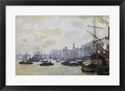 Framed Thames at London, 1871 Print