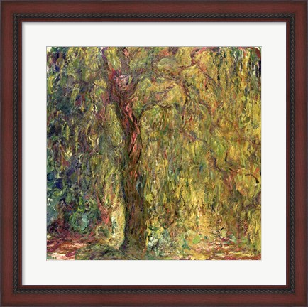 Framed Weeping Willow green Print