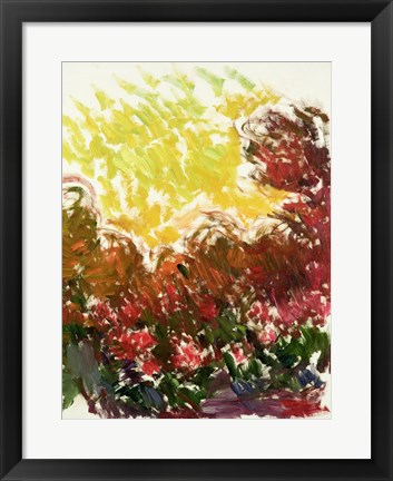 Framed Garden at Giverny - abstract Print