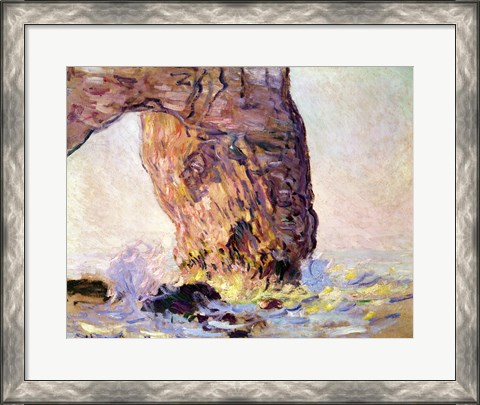 Framed Cliff at Etretat (La Manneporte) c.1883 Print