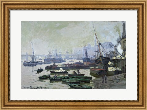 Framed Boats in the Pool of London, 1871 Print