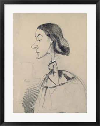 Framed Young Woman at the Piano Print