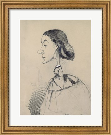 Framed Young Woman at the Piano Print