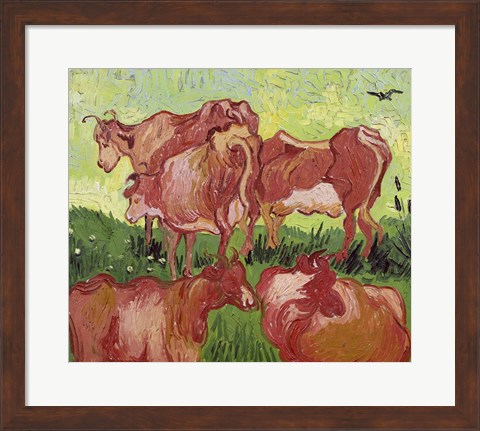 Framed Cows, 1890 Print