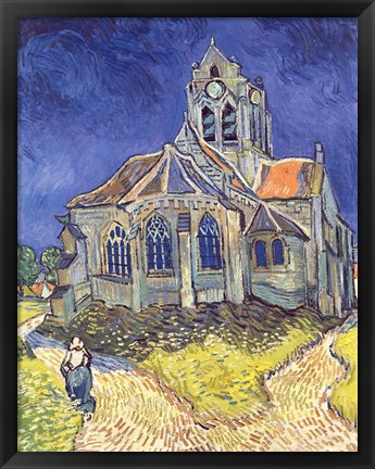 Framed Church at Auvers-sur-Oise, 1890 Print