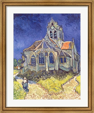 Framed Church at Auvers-sur-Oise, 1890 Print