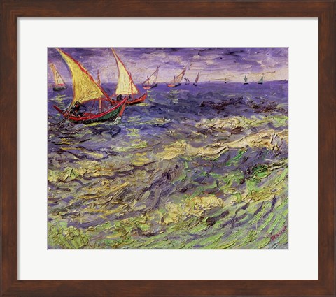 Framed Seascape at Saintes-Maries Print