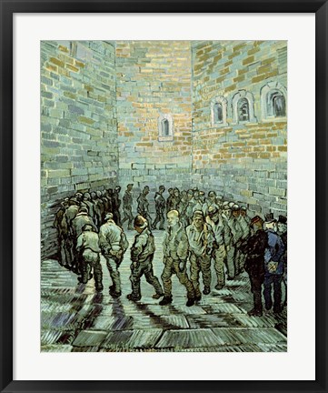 Framed Exercise Yard, or The Convict Prison, 1890 Print