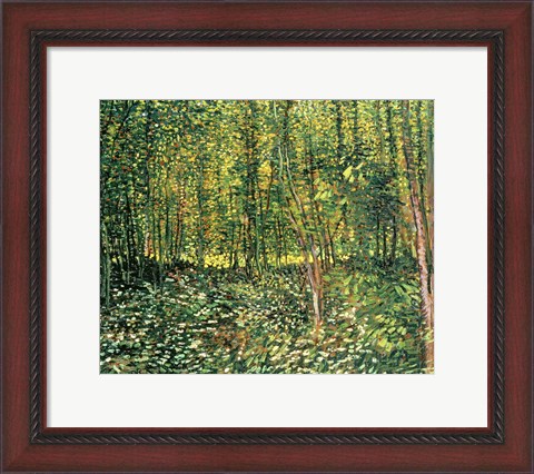 Framed Trees and Undergrowth, 1887 Print