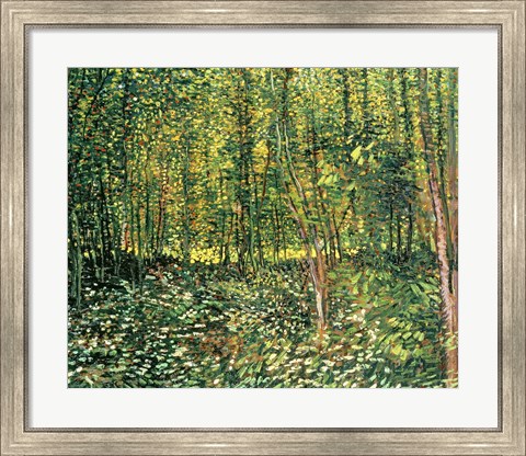 Framed Trees and Undergrowth, 1887 Print