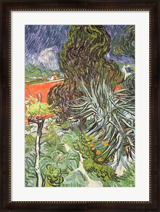 Framed Garden of Doctor Gachet at Auvers-sur-Oise, 1890 Print