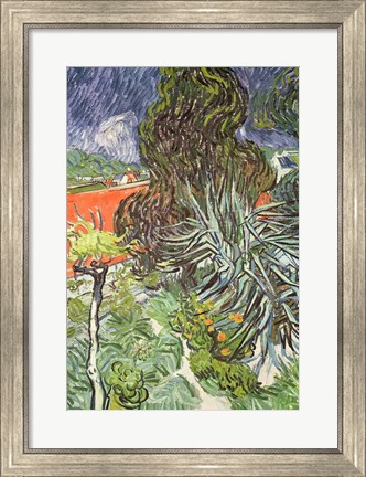 Framed Garden of Doctor Gachet at Auvers-sur-Oise, 1890 Print