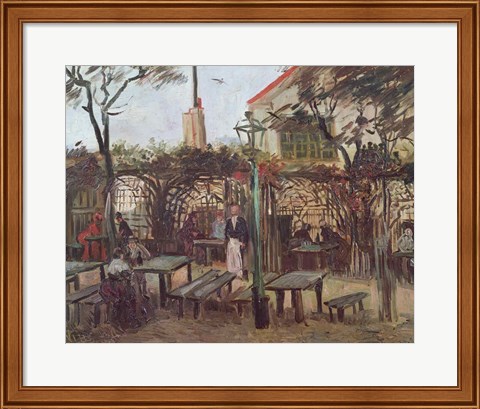 Framed Pleasure Gardens at Montmartre, 1886 Print