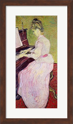 Framed Marguerite Gachet at the Piano, 1890 Print