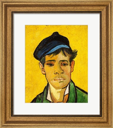Framed Young Man with a Hat, 1888 Print
