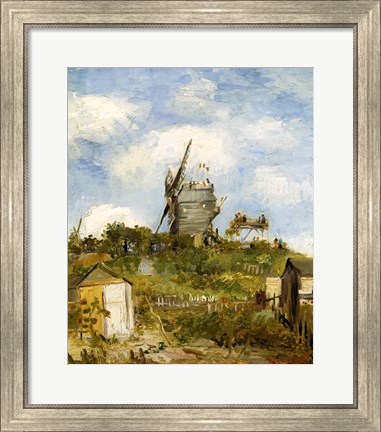 Framed Le Moulin de Blute-Fin, Montmartre, 1886 Print