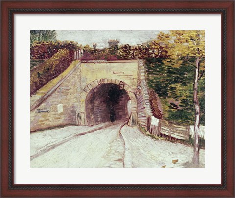 Framed Tunnel through hillside Print