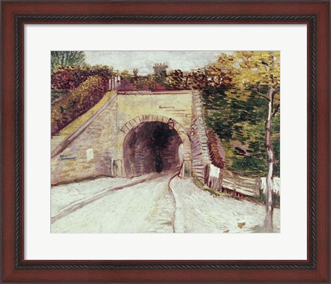Framed Tunnel through hillside Print