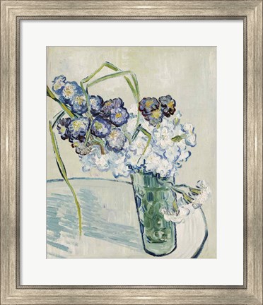 Framed Still Life, Vase of Carnations, June 1890 Print