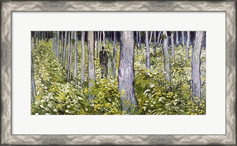 Framed Undergrowth with Two Figures, 1890 Print