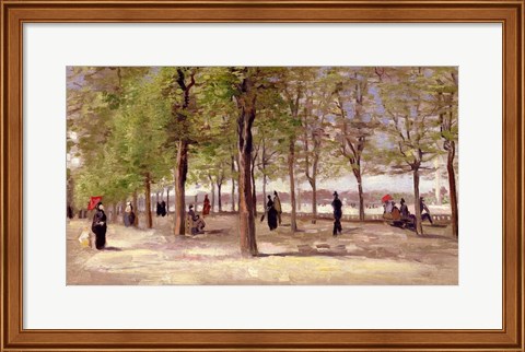 Framed Terrace in the Luxembourg Garden, 1886 Print