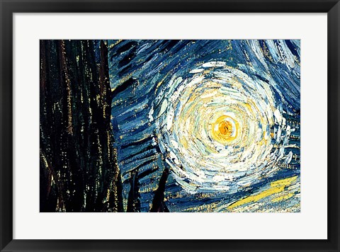 Framed Starry Night, June 1889 Detail D Print