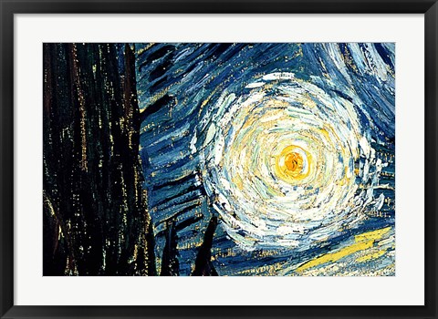 Framed Starry Night, June 1889 Detail D Print