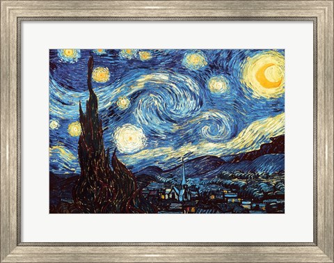 Framed Starry Night, June 1889 Print
