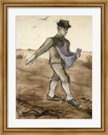Framed Sower, 1881 Print